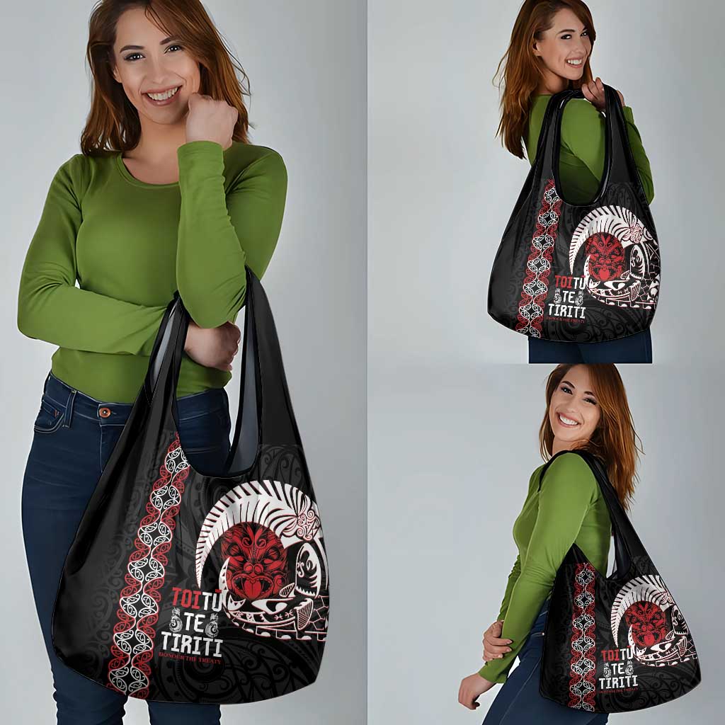 Aotearoa Toitu Te Tiriti Grocery Bag Honour The Treaty Maori Haka LT14 - Polynesian Pride