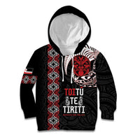Aotearoa Toitu Te Tiriti Kid Hoodie Honour The Treaty Maori Haka LT14 Hoodie Black - Polynesian Pride