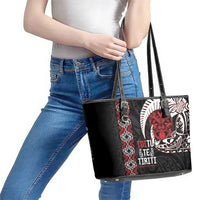 Aotearoa Toitu Te Tiriti Leather Tote Bag Honour The Treaty Maori Haka LT14 - Polynesian Pride