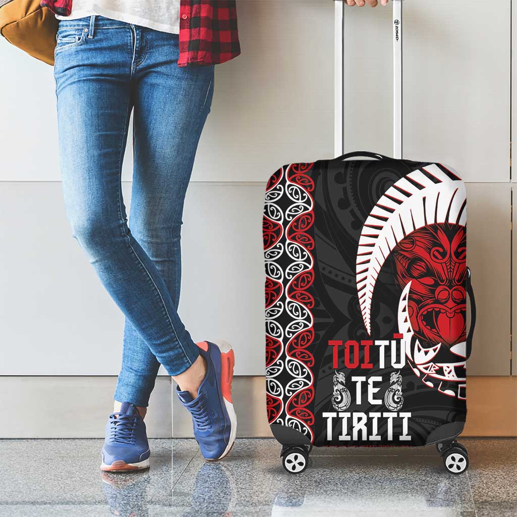Aotearoa Toitu Te Tiriti Luggage Cover Honour The Treaty Maori Haka LT14 - Polynesian Pride