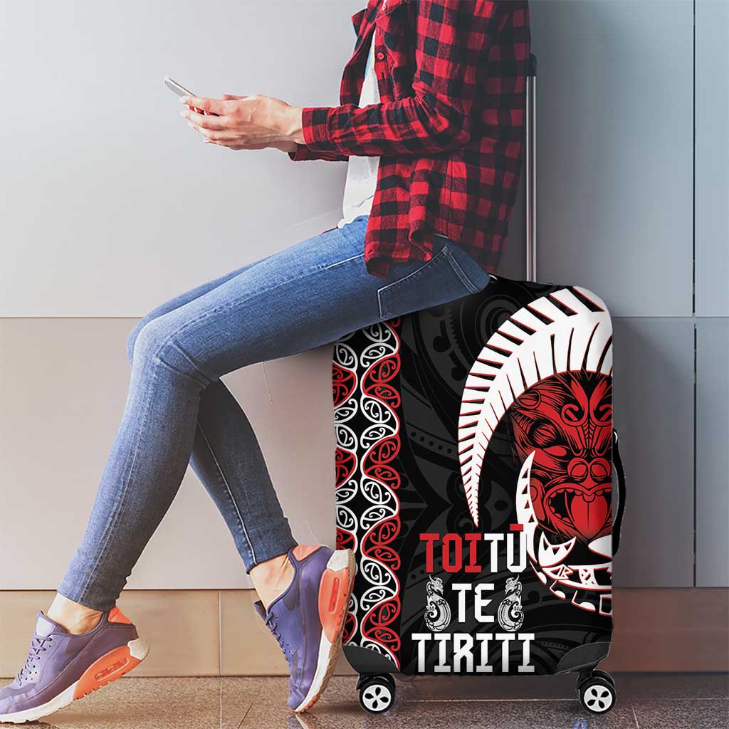 Aotearoa Toitu Te Tiriti Luggage Cover Honour The Treaty Maori Haka LT14 - Polynesian Pride