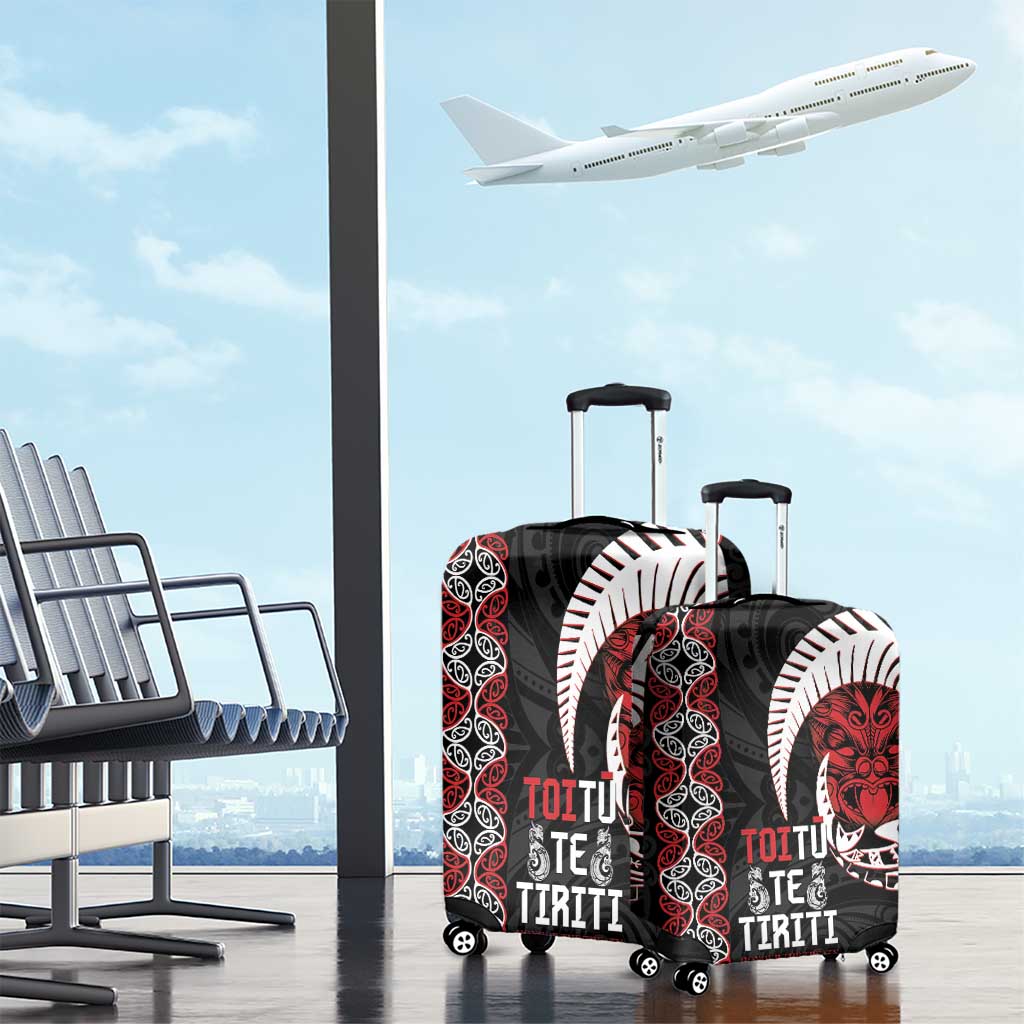 Aotearoa Toitu Te Tiriti Luggage Cover Honour The Treaty Maori Haka LT14 - Polynesian Pride