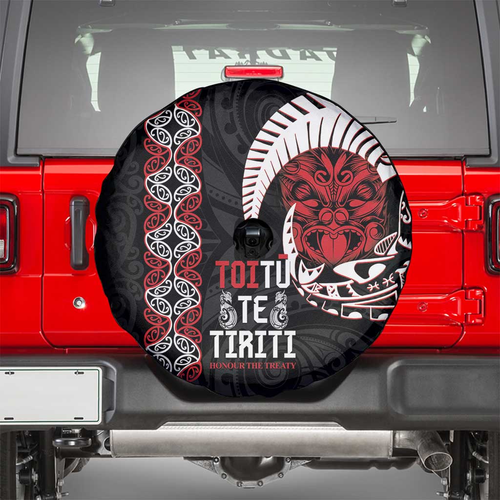 Aotearoa Toitu Te Tiriti Spare Tire Cover Honour The Treaty Maori Haka LT14 - Polynesian Pride