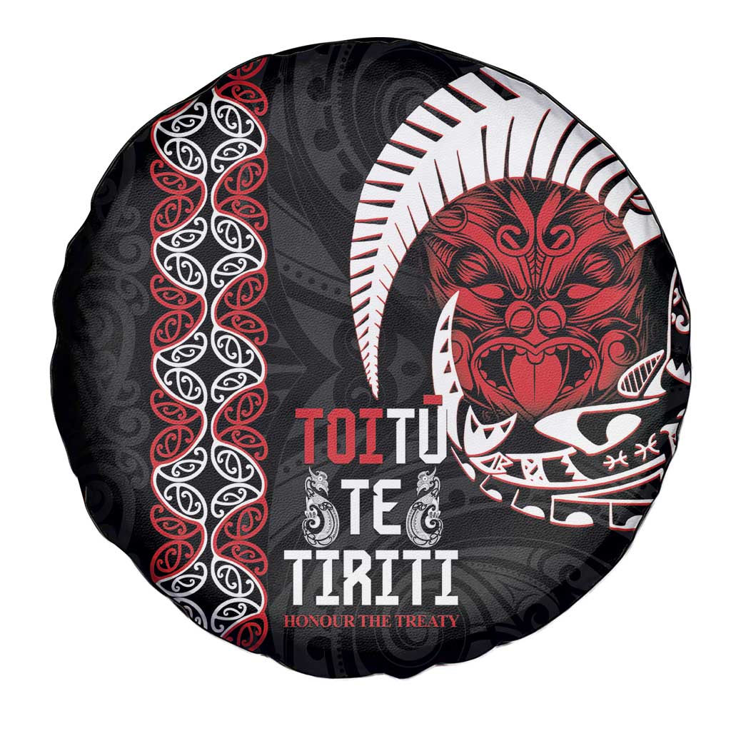 Aotearoa Toitu Te Tiriti Spare Tire Cover Honour The Treaty Maori Haka LT14 - Polynesian Pride