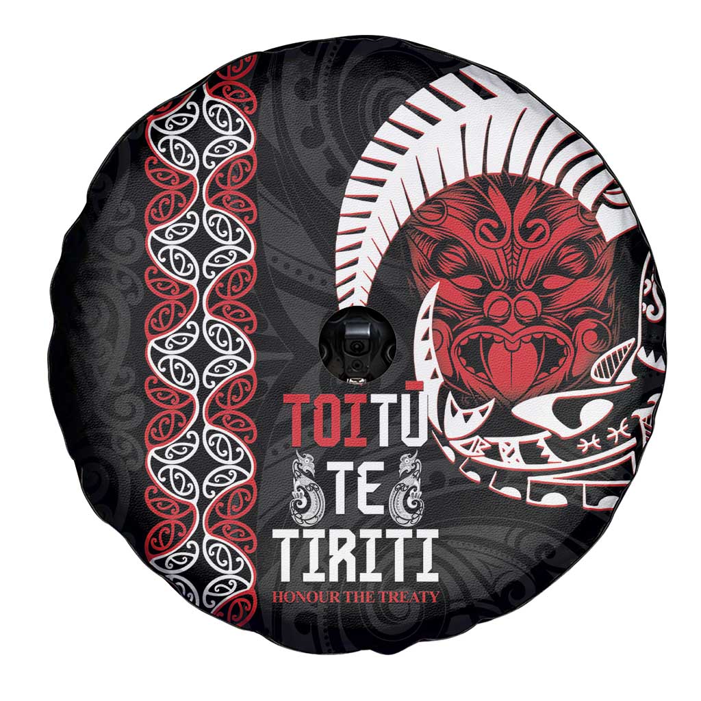 Aotearoa Toitu Te Tiriti Spare Tire Cover Honour The Treaty Maori Haka LT14 - Polynesian Pride