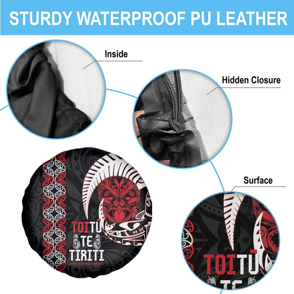 Aotearoa Toitu Te Tiriti Spare Tire Cover Honour The Treaty Maori Haka LT14 - Polynesian Pride