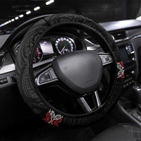 Aotearoa Toitu Te Tiriti Steering Wheel Cover Honour The Treaty Maori Haka LT14 Universal Fit Black - Polynesian Pride