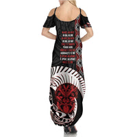 Aotearoa Toitu Te Tiriti Summer Maxi Dress Honour The Treaty Maori Haka LT14 - Polynesian Pride