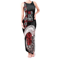 Aotearoa Toitu Te Tiriti Tank Maxi Dress Honour The Treaty Maori Haka LT14 Women Black - Polynesian Pride