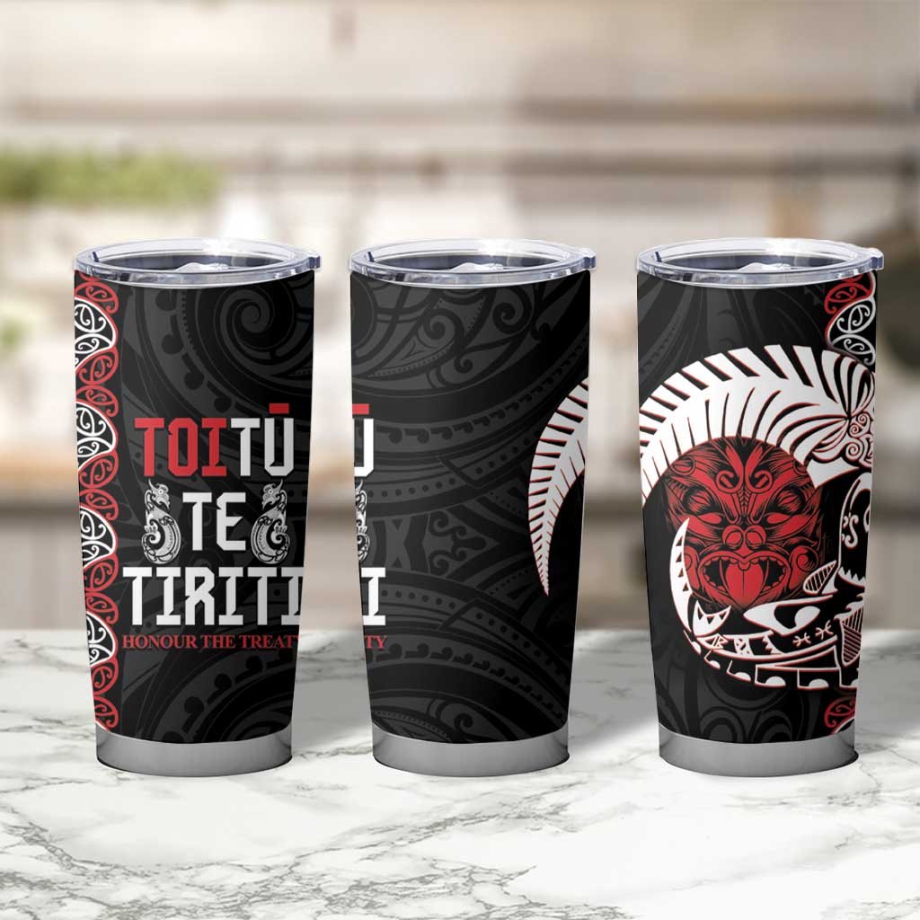 Aotearoa Toitu Te Tiriti Tumbler Cup Honour The Treaty Maori Haka LT14 - Polynesian Pride