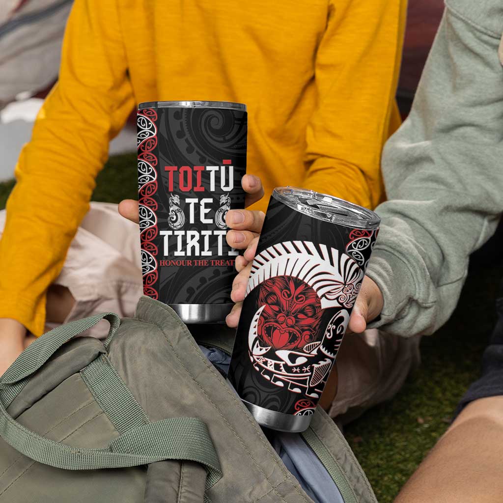 Aotearoa Toitu Te Tiriti Tumbler Cup Honour The Treaty Maori Haka LT14 - Polynesian Pride