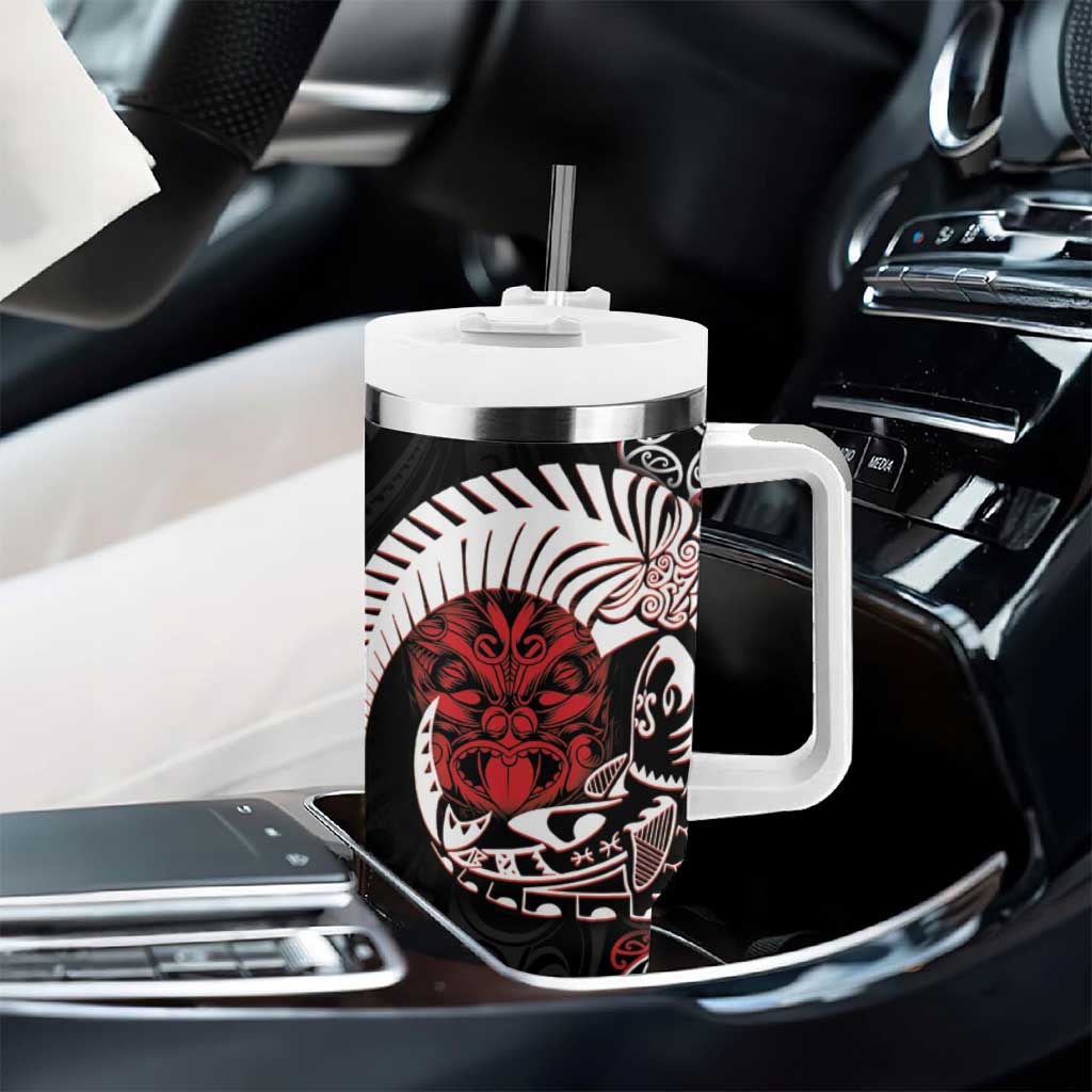 Aotearoa Toitu Te Tiriti Tumbler With Handle Honour The Treaty Maori Haka LT14 - Polynesian Pride