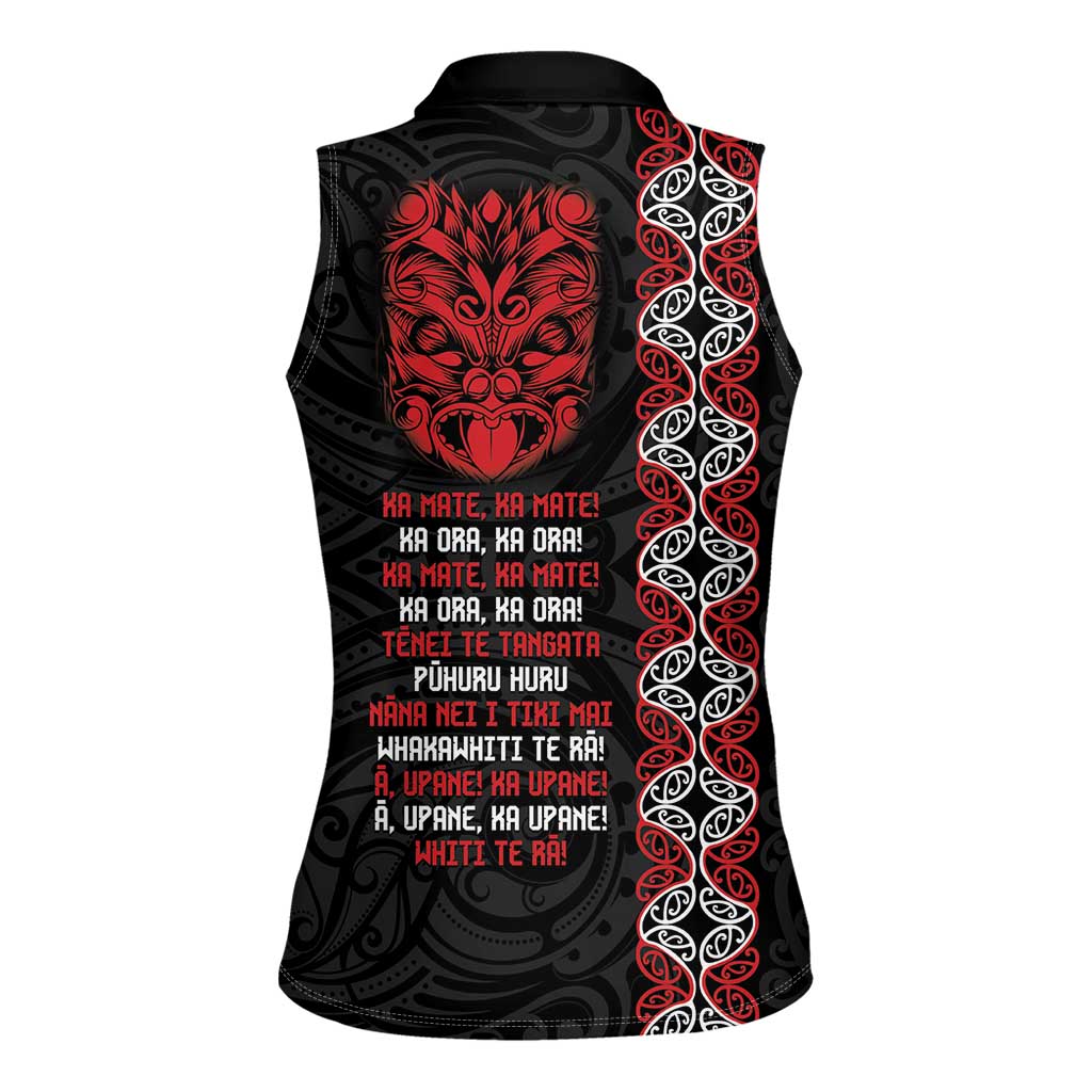 Aotearoa Toitu Te Tiriti Women Sleeveless Polo Shirt Honour The Treaty Maori Haka LT14 - Polynesian Pride