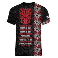 Aotearoa Toitu Te Tiriti Women V-Neck T-Shirt Honour The Treaty Maori Haka LT14 - Polynesian Pride