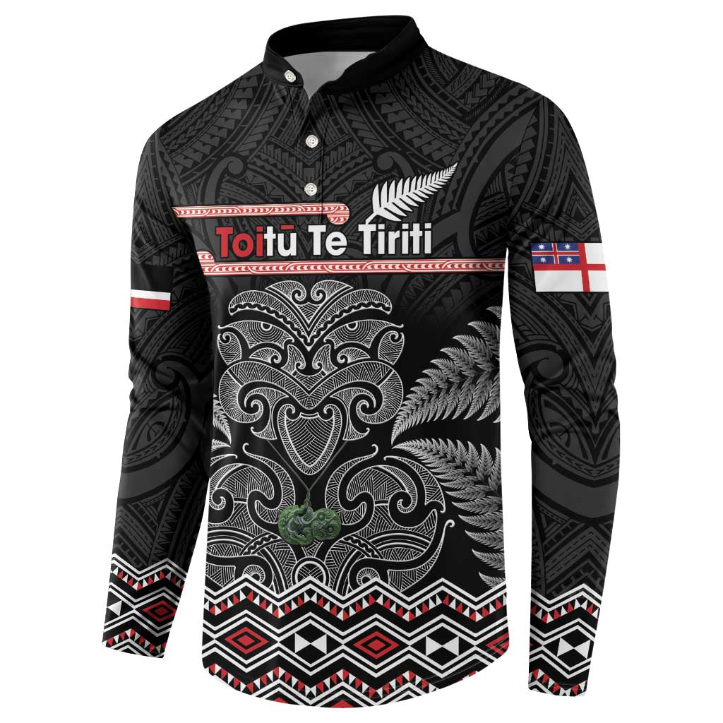 Aotearoa Toitu Te Tiriti Button Sweatshirt Stand Together! Stand Stronger! - NZ Tiki