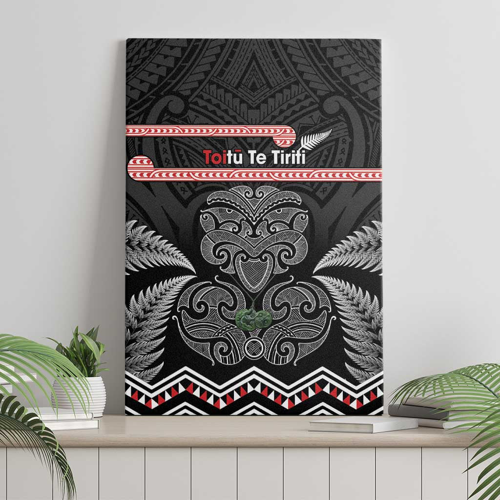 Aotearoa Toitu Te Tiriti Canvas Wall Art Stand Together! Stand Stronger! - NZ Tiki LT14 - Polynesian Pride