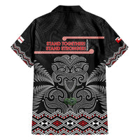 Aotearoa Toitu Te Tiriti Family Matching Off The Shoulder Long Sleeve Dress and Hawaiian Shirt Stand Together! Stand Stronger! - NZ Tiki LT14 - Polynesian Pride