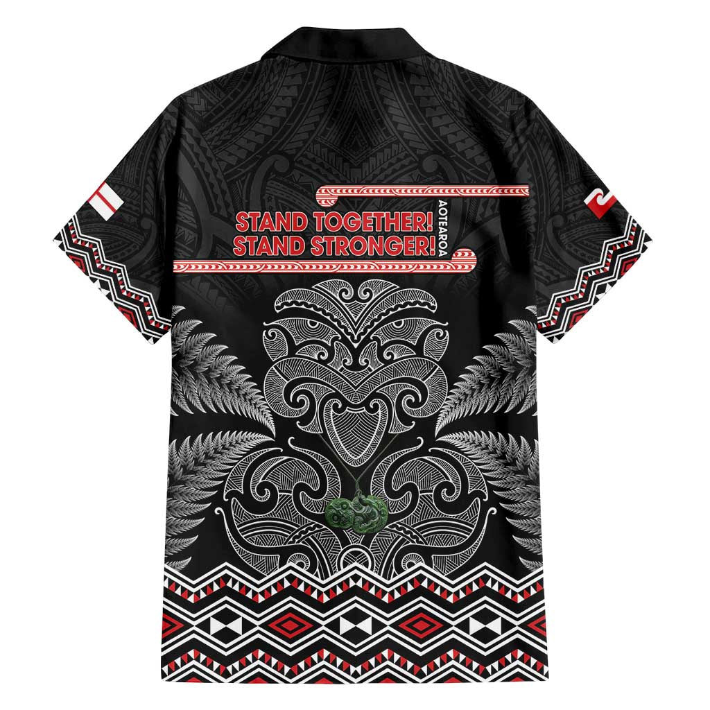 Aotearoa Toitu Te Tiriti Family Matching Off Shoulder Maxi Dress and Hawaiian Shirt Stand Together! Stand Stronger! - NZ Tiki LT14 - Polynesian Pride