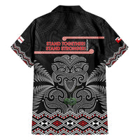 Aotearoa Toitu Te Tiriti Family Matching Short Sleeve Bodycon Dress and Hawaiian Shirt Stand Together! Stand Stronger! - NZ Tiki LT14 - Polynesian Pride