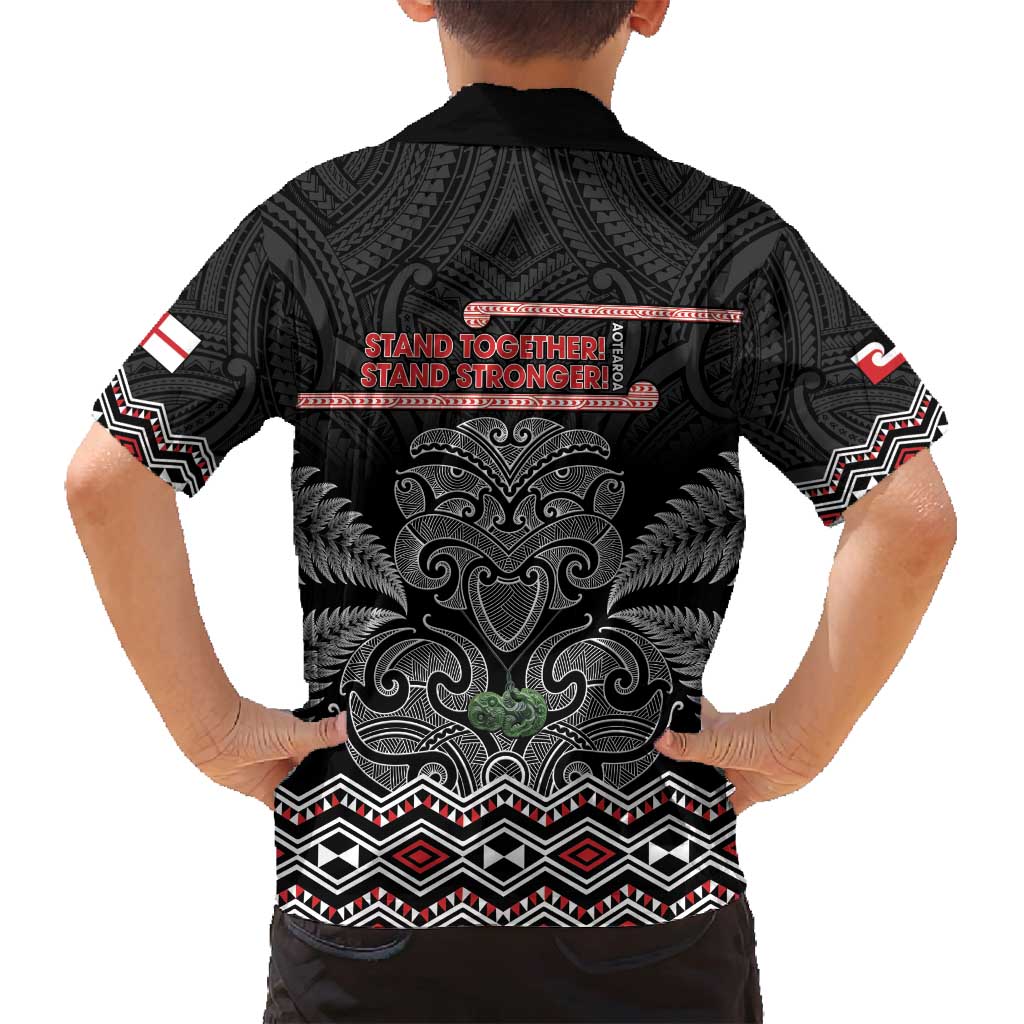 Aotearoa Toitu Te Tiriti Family Matching Tank Maxi Dress and Hawaiian Shirt Stand Together! Stand Stronger! - NZ Tiki LT14 - Polynesian Pride