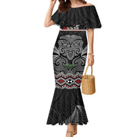 Aotearoa Toitu Te Tiriti Mermaid Dress Stand Together! Stand Stronger! - NZ Tiki LT14 Women Black - Polynesian Pride