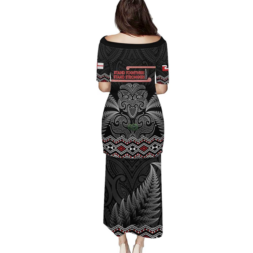 Aotearoa Toitu Te Tiriti Puletasi Stand Together! Stand Stronger! - NZ Tiki LT14 - Polynesian Pride