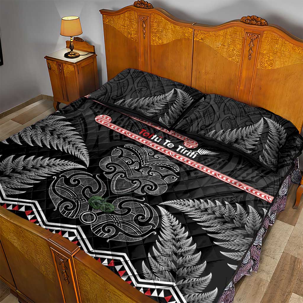 Aotearoa Toitu Te Tiriti Quilt Bed Set Stand Together! Stand Stronger! - NZ Tiki LT14 - Polynesian Pride