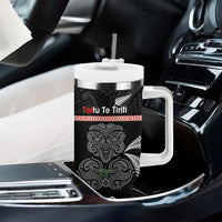 Aotearoa Toitu Te Tiriti Tumbler With Handle Stand Together! Stand Stronger! - NZ Tiki
