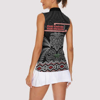 Aotearoa Toitu Te Tiriti Women Sleeveless Polo Shirt Stand Together! Stand Stronger! - NZ Tiki LT14 - Polynesian Pride