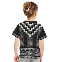 Black Taniko Aotearoa Kid T Shirt Niho Taniwha Mix Poutama LT14
