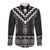 Black Taniko Aotearoa Long Sleeve Button Shirt Niho Taniwha Mix Poutama LT14