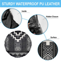 Black Taniko Aotearoa Spare Tire Cover Niho Taniwha Mix Poutama LT14
