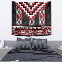 Red Taniko Aotearoa Tapestry Niho Taniwha Mix Poutama LT14 - Polynesian Pride