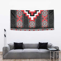 Red Taniko Aotearoa Tapestry Niho Taniwha Mix Poutama LT14 - Polynesian Pride