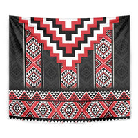 Red Taniko Aotearoa Tapestry Niho Taniwha Mix Poutama LT14 - Polynesian Pride