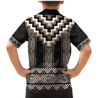 Brown Taniko Aotearoa Family Matching Mermaid Dress and Hawaiian Shirt Niho Taniwha Mix Poutama LT14 - Polynesian Pride