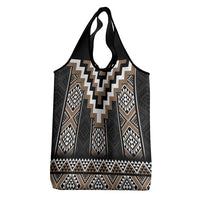 Brown Taniko Aotearoa Grocery Bag Niho Taniwha Mix Poutama LT14 - Polynesian Pride