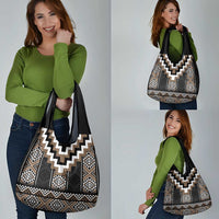 Brown Taniko Aotearoa Grocery Bag Niho Taniwha Mix Poutama LT14 - Polynesian Pride