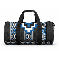 Blue Taniko Motifs Aotearoa Duffle Bag Niho Taniwha Mix Poutama LT14 One size Blue - Polynesian Pride