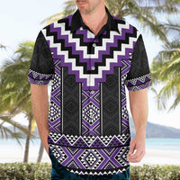 Purple Taniko Pattern Aotearoa Hawaiian Shirt Niho Taniwha Mix Poutama LT14 - Polynesian Pride