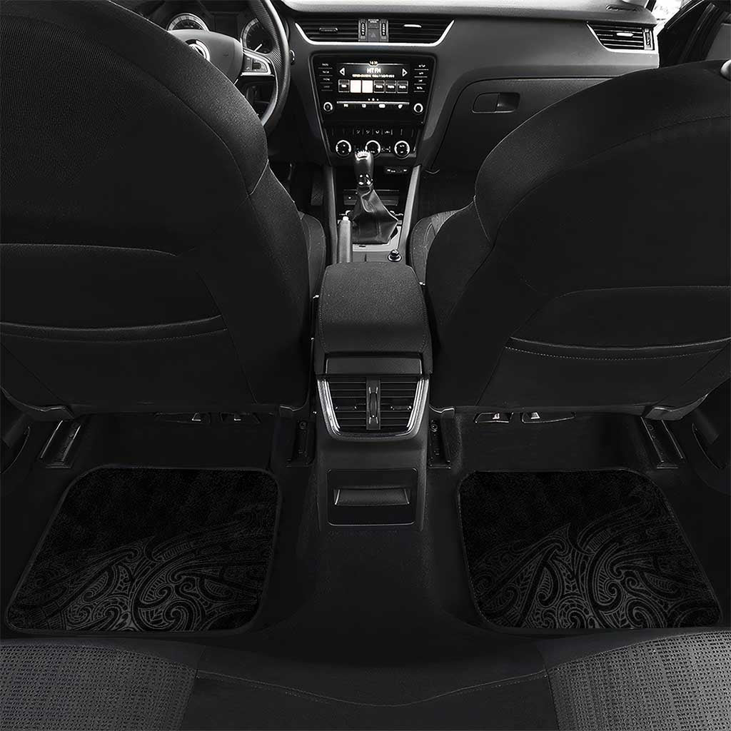 Custom New Zealand Silver Fern Rugby Car Mats Aotearoa Kiwi Maori Pattern LT14