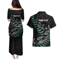 Custom New Zealand Silver Fern Rugby Couples Matching Puletasi and Hawaiian Shirt Aotearoa Kiwi Maori Pattern LT14 - Polynesian Pride