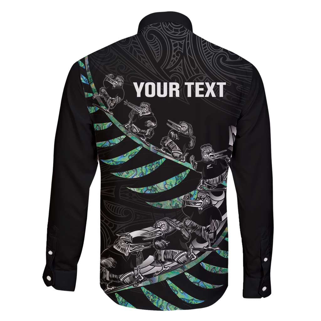 Custom New Zealand Silver Fern Rugby Family Matching Short Sleeve Bodycon Dress and Hawaiian Shirt Aotearoa Kiwi Maori Pattern LT14 - Polynesian Pride