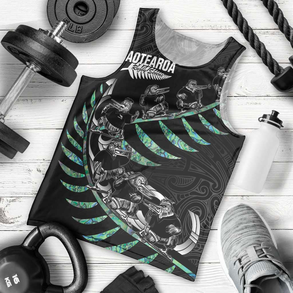 Custom New Zealand Silver Fern Rugby Men Tank Top Aotearoa Kiwi Maori Pattern