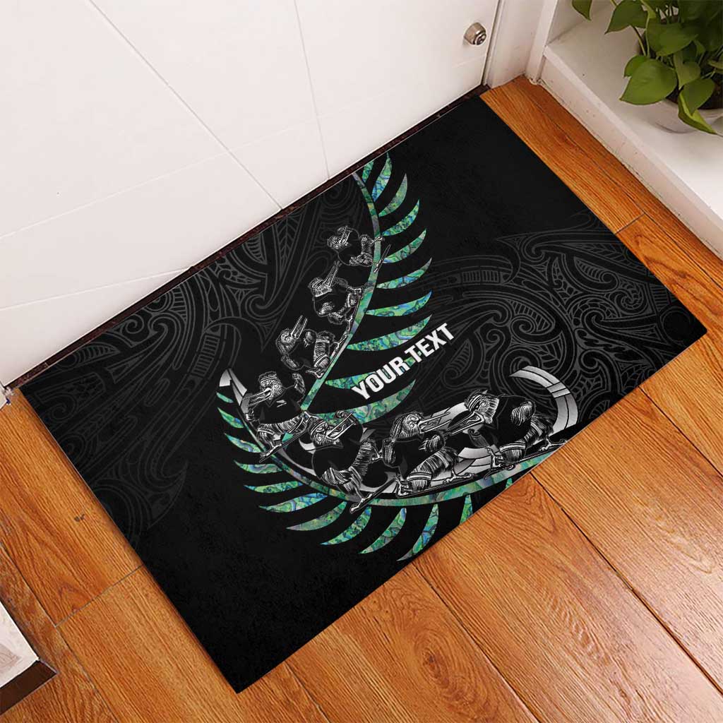 Custom New Zealand Silver Fern Rugby Rubber Doormat Aotearoa Kiwi Maori Pattern LT14 - Polynesian Pride