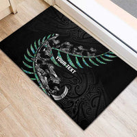 Custom New Zealand Silver Fern Rugby Rubber Doormat Aotearoa Kiwi Maori Pattern LT14 - Polynesian Pride