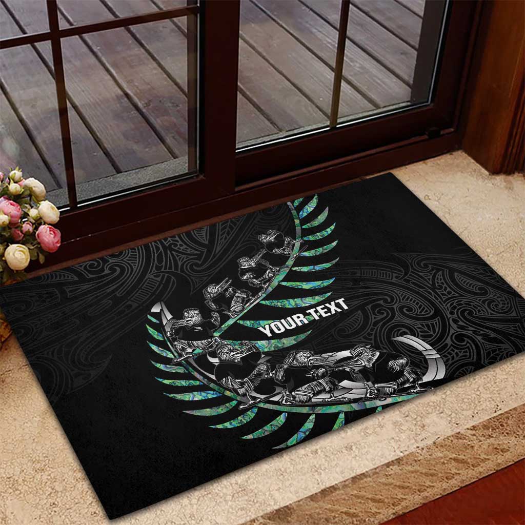 Custom New Zealand Silver Fern Rugby Rubber Doormat Aotearoa Kiwi Maori Pattern LT14 - Polynesian Pride