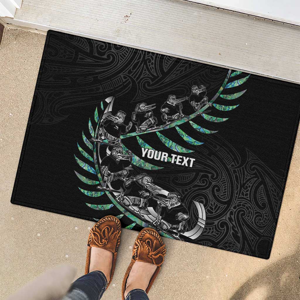 Custom New Zealand Silver Fern Rugby Rubber Doormat Aotearoa Kiwi Maori Pattern LT14 - Polynesian Pride