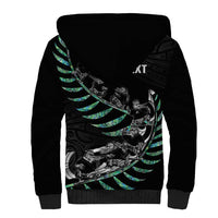 Custom New Zealand Silver Fern Rugby Sherpa Hoodie Aotearoa Kiwi Maori Pattern LT14 - Polynesian Pride