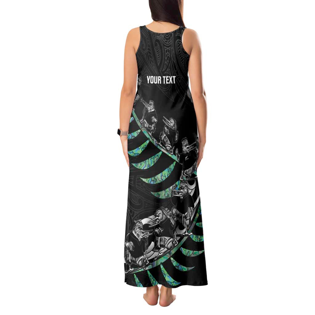 Custom New Zealand Silver Fern Rugby Tank Maxi Dress Aotearoa Kiwi Maori Pattern LT14 - Polynesian Pride